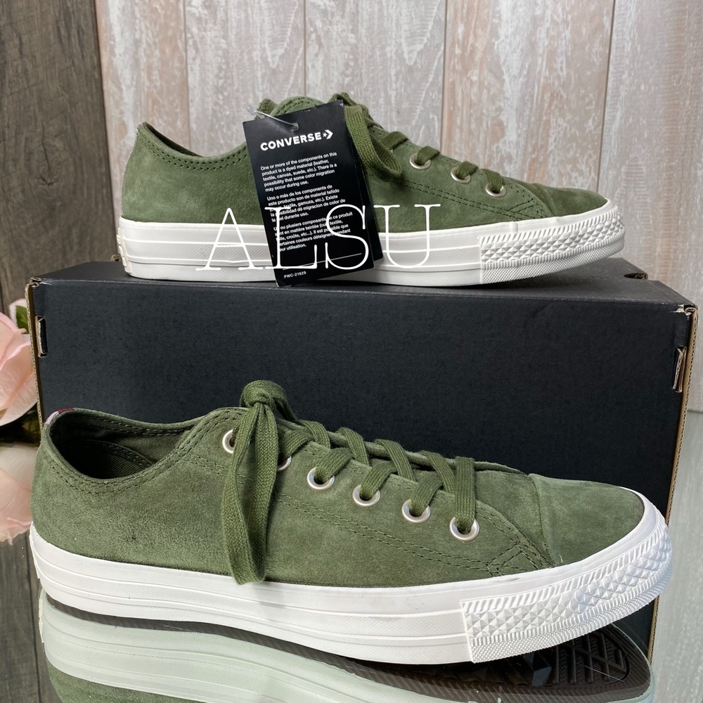 Converse Ctas Suede Herbal Green Low Top W AUTHENT - Picture 6 of 8